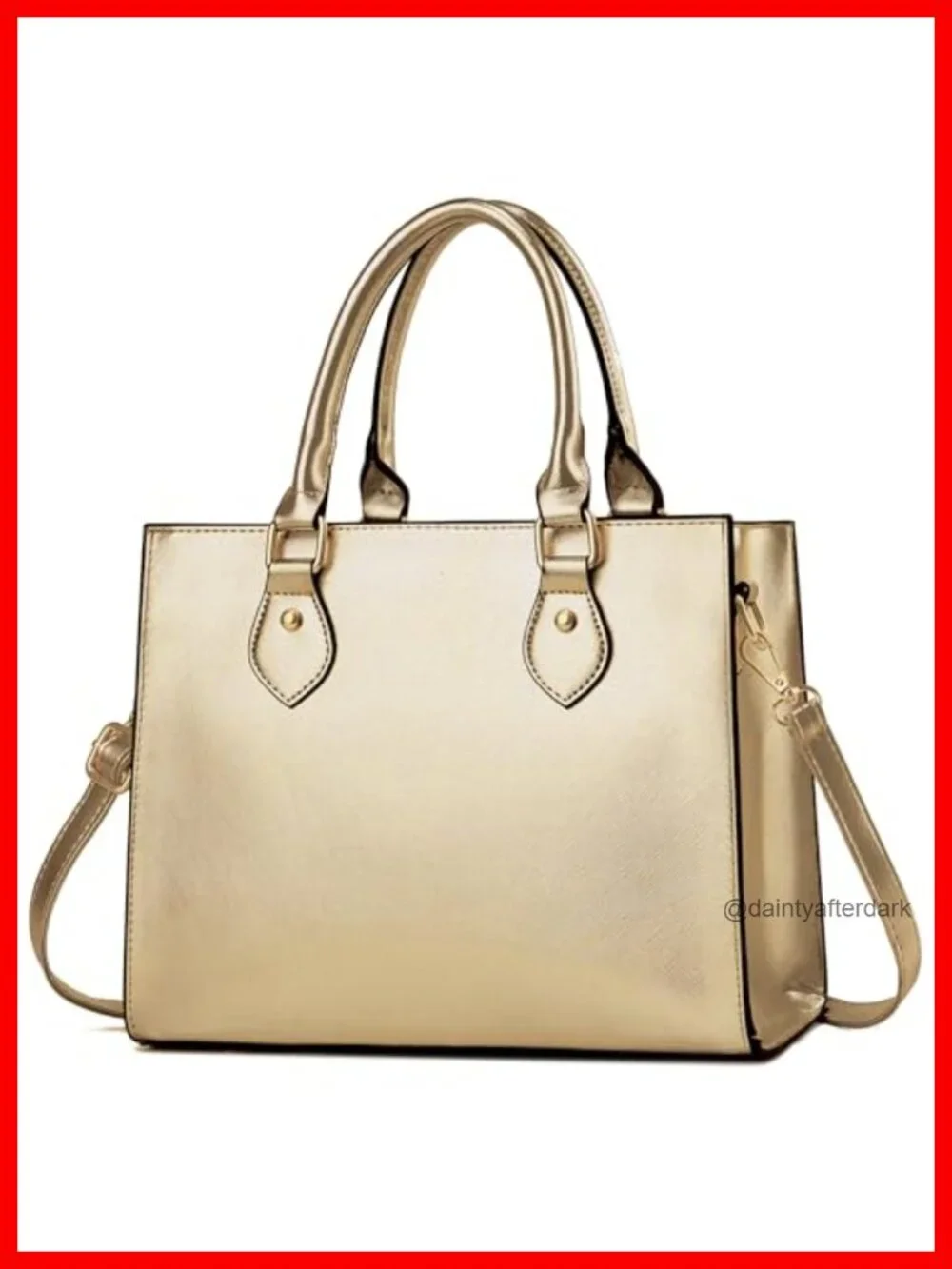 Women's PU Leather Crossbody Satchel Tote Handbag - Multi-Pocket